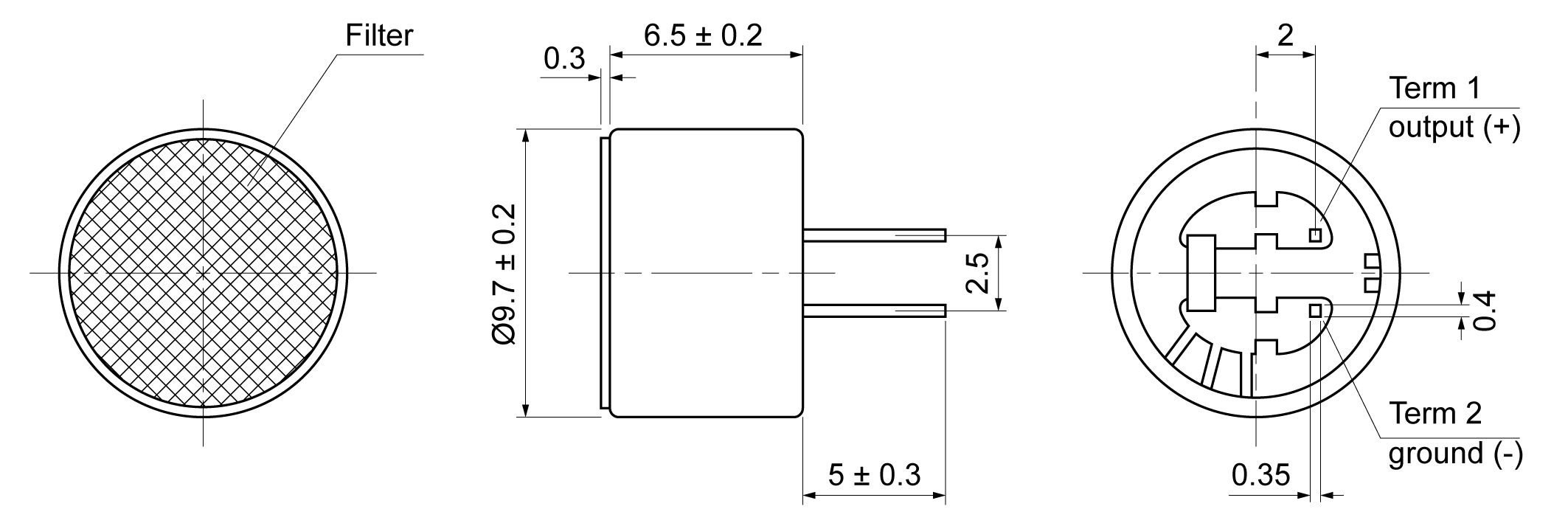 CMO9765-1522-422P-33 Mechanical Drawing